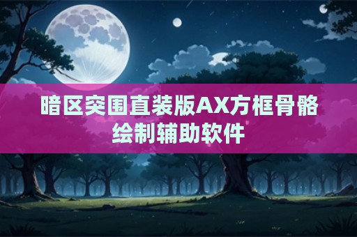 暗区突围直装版AX方框骨骼绘制辅助软件