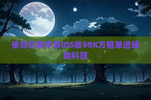 使命召唤手游IOS版98K方框单透辅助科技