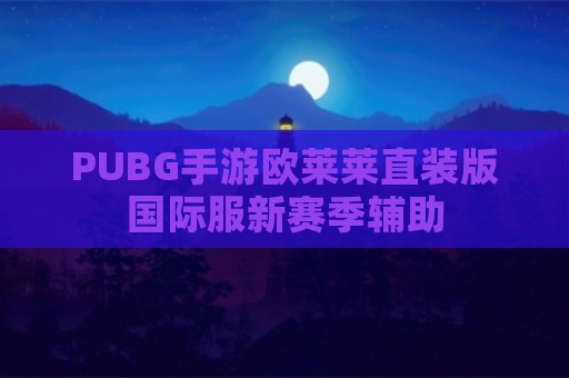 PUBG手游欧莱莱直装版国际服新赛季辅助